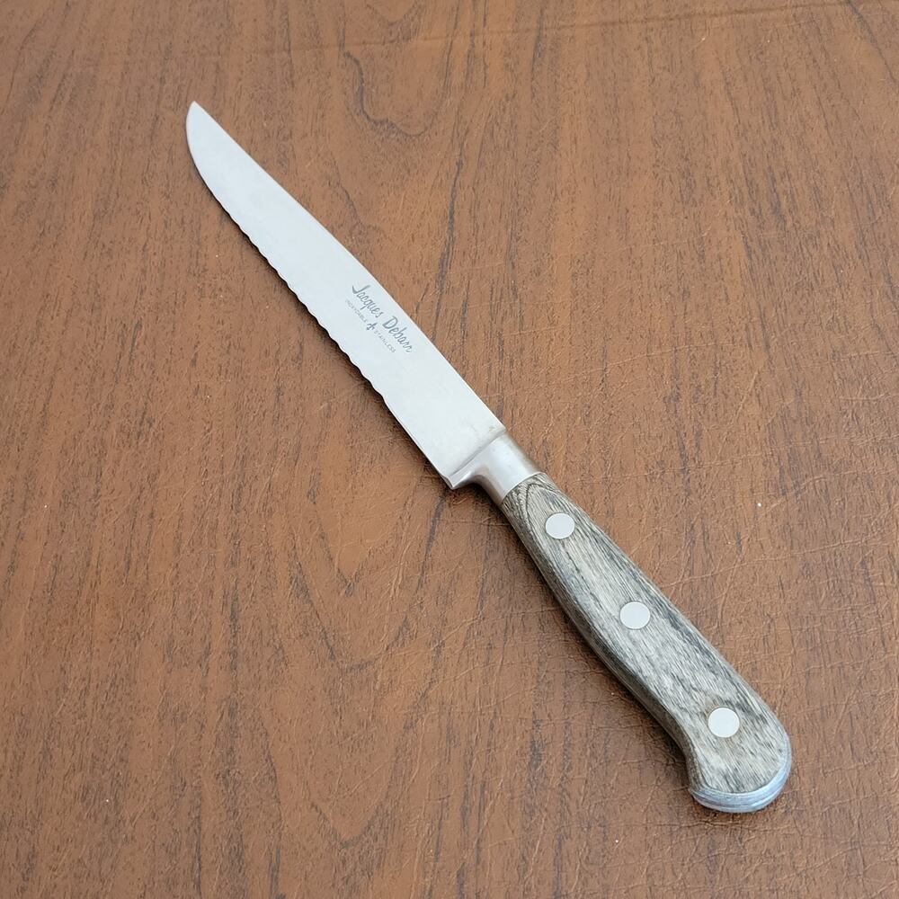 Vintage 7 3/4""  JACQUES DEBARR Serrated Bread Slicing Knife Japan